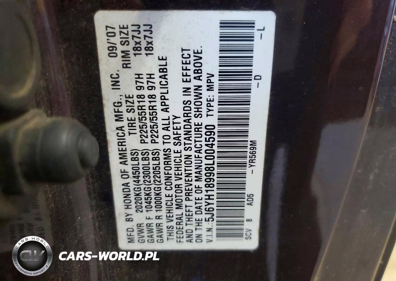 2008 Honda Element Sc VIN:5J6YH18998L004590 - 13