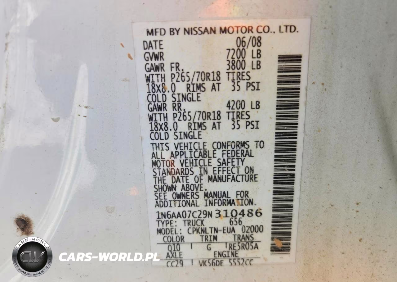 2009 Nissan Titan Xe VIN:1N6AA07C29N310486 - 12