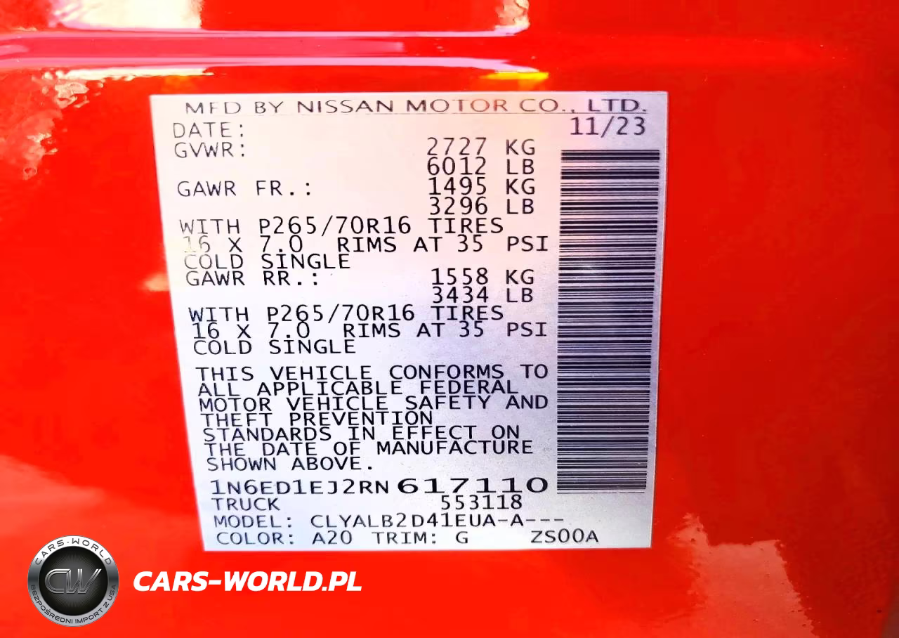 2024 Nissan Frontier Sv VIN:1N6ED1EJ2RN617110 - 12