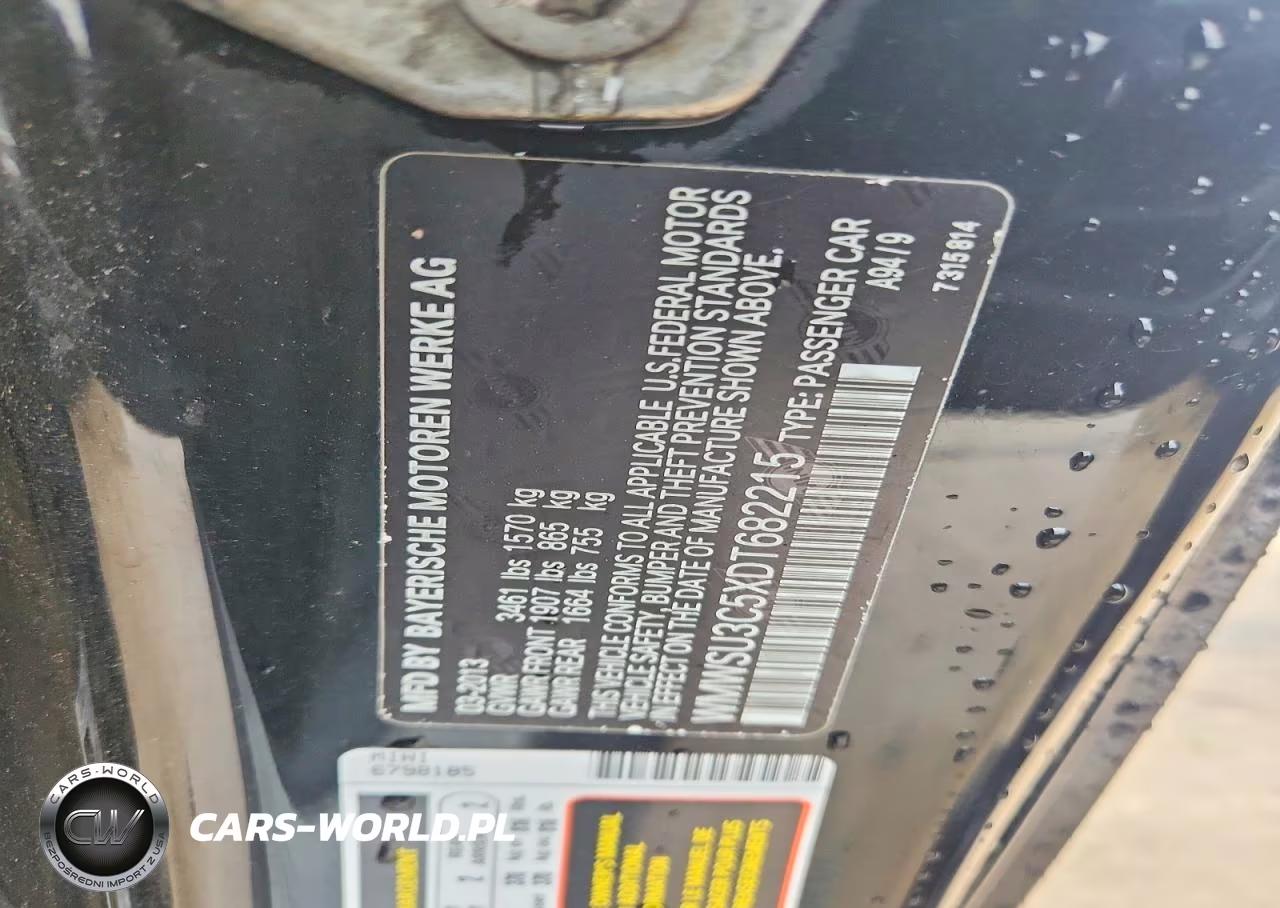 2013 Mini Cooper VIN:WMWSU3C5XDT682215 - 12