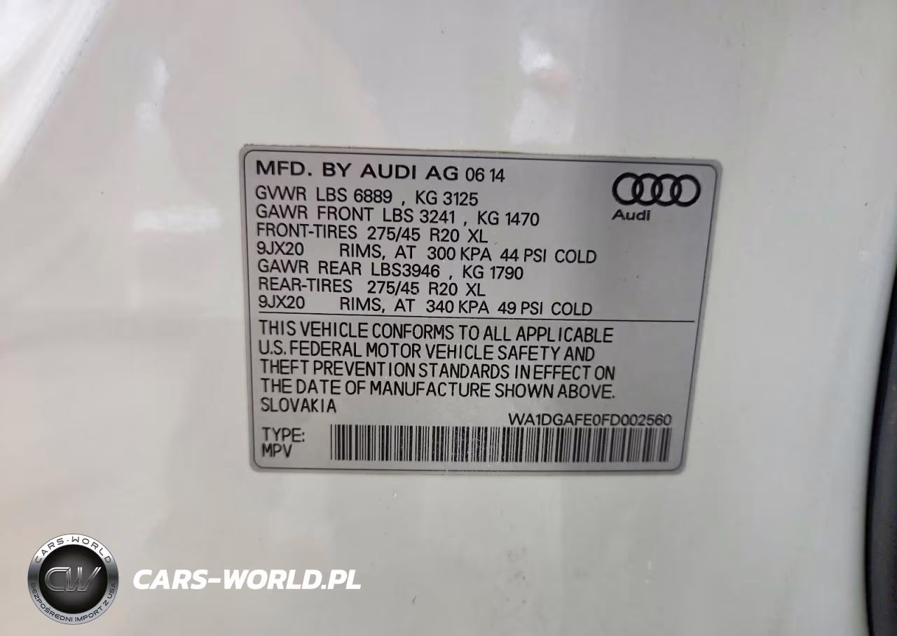 2015 Audi Q7 Prestige VIN:WA1DGAFE0FD002560 - 13