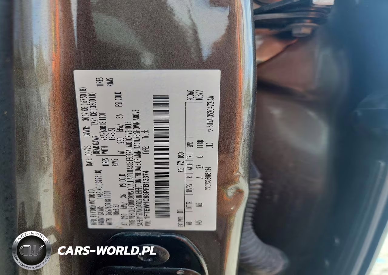 FORD F150 SUPER VIN:1FTEW1C88PFB13374 - 12