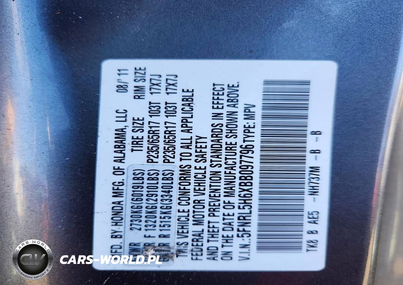2011 Honda Odyssey Exl VIN:5FNRL5H6XBB097796 - 14