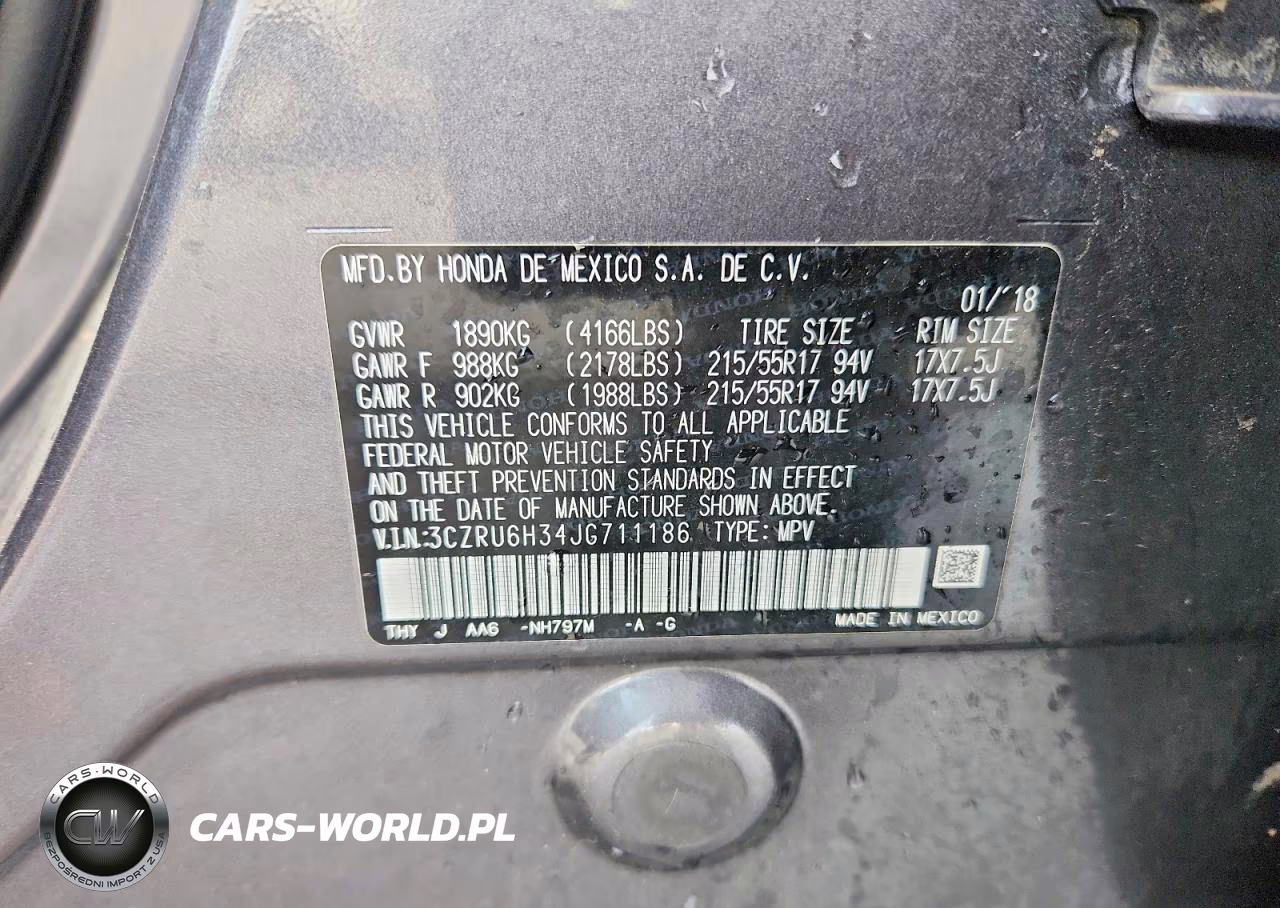 2018 Honda Hr-V Lx VIN:3CZRU6H34JG711186 - 13