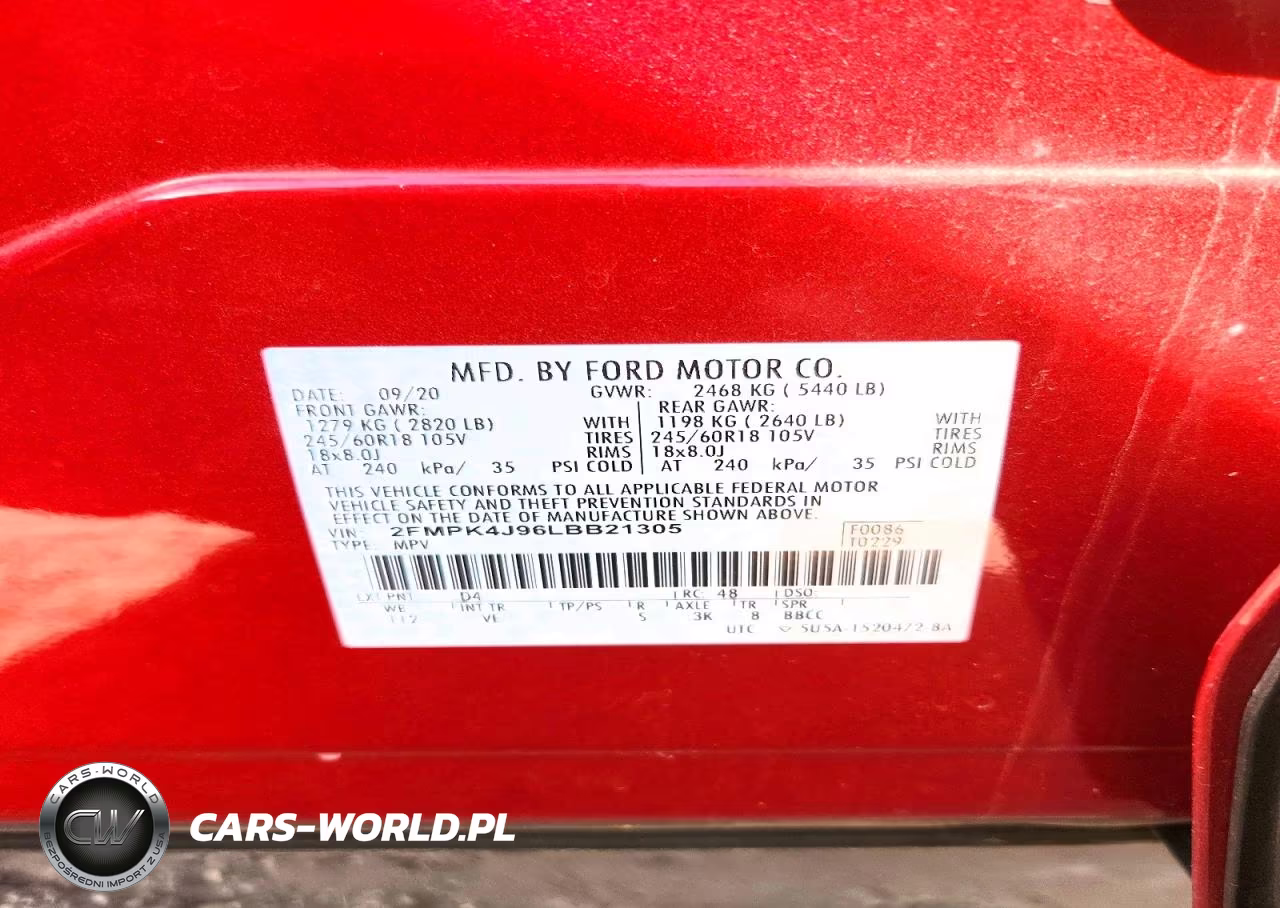2020 Ford Edge Sel VIN:2FMPK4J96LBB21305 - 13