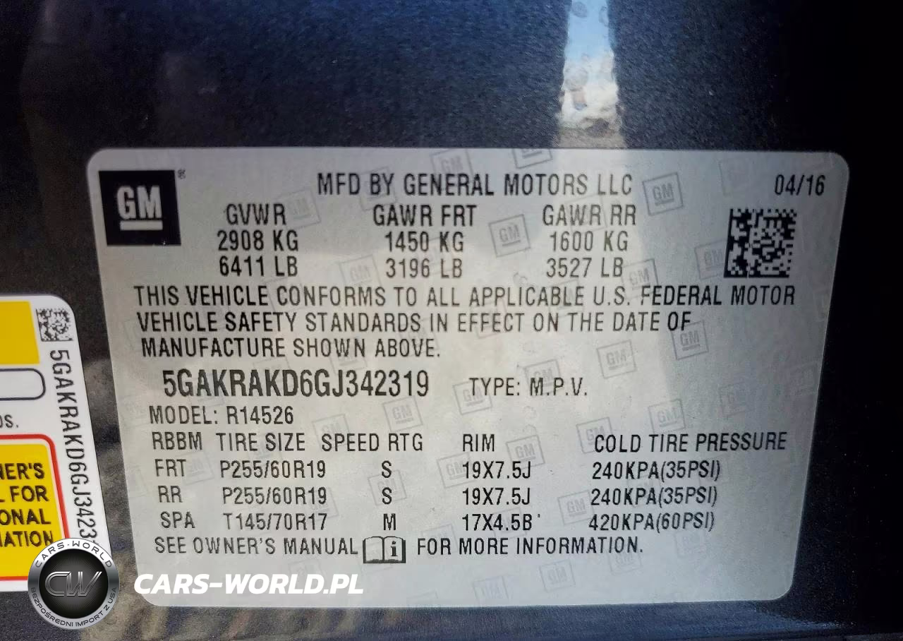 2016 Buick Enclave VIN:5GAKRAKD6GJ342319 - 13