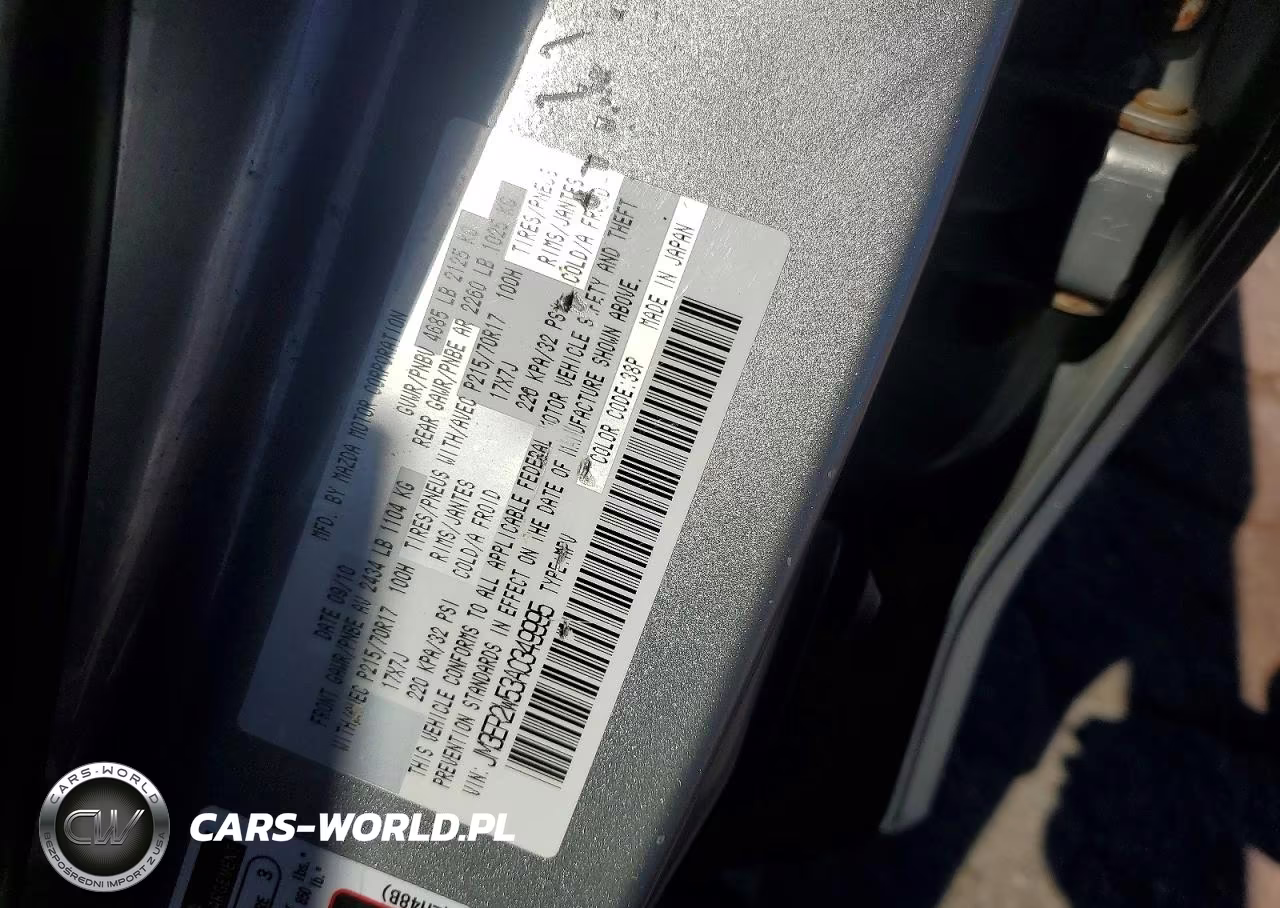2010 Mazda Cx-7 VIN:JM3ER2W53A0349995 - 13