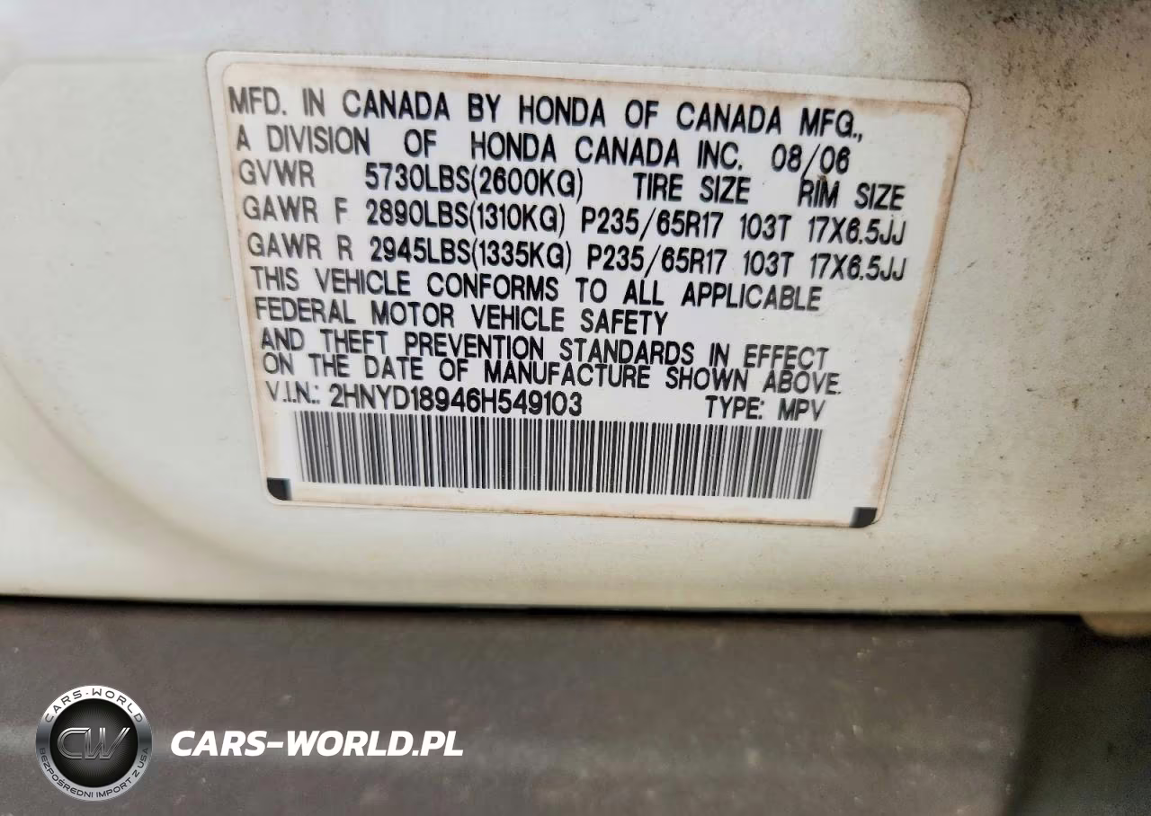 2006 Acura Mdx Touring VIN:2HNYD18946H549103 - 13