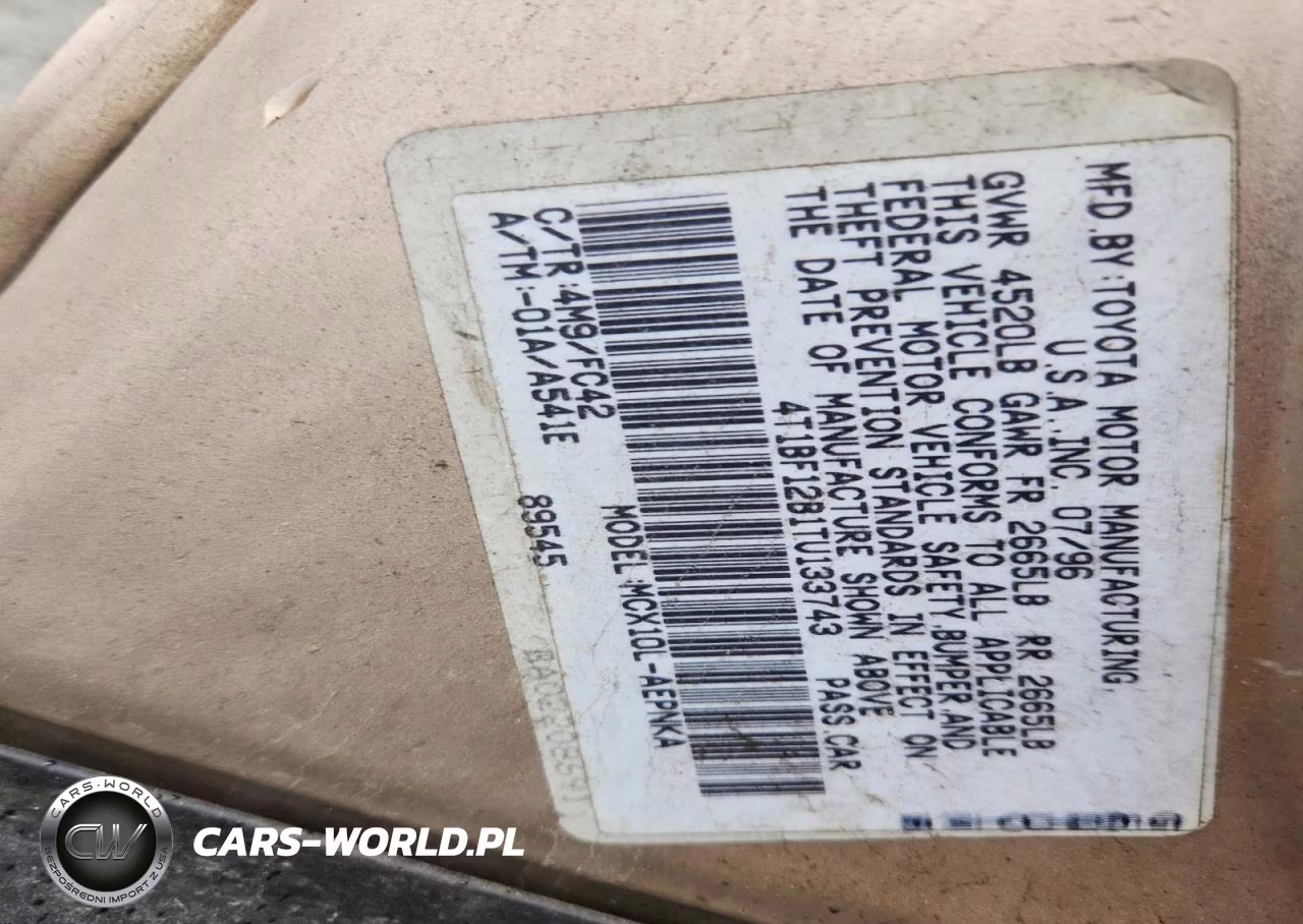 1996 Toyota Avalon Xl VIN:4T1BF12B1TU133743 - 12