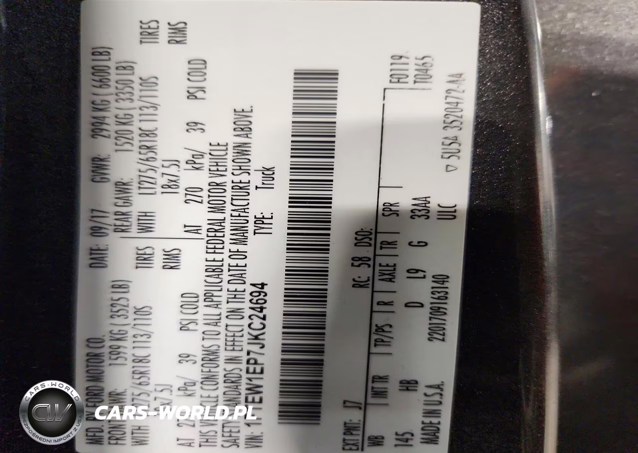 2018 Ford F150 Supercrew VIN:1FTEW1EP7JKC24694 - 13