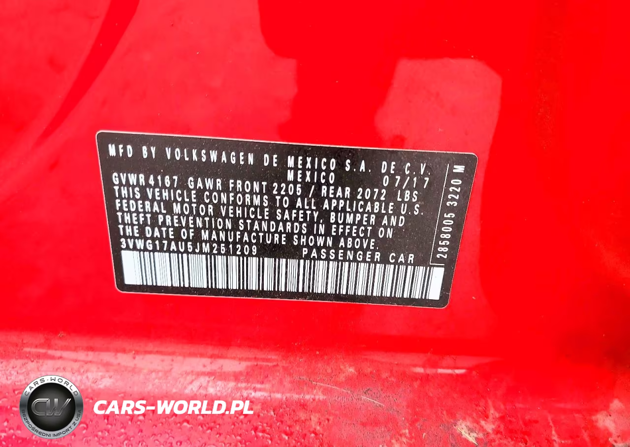 2018 Volkswagen Golf S VIN:3VWG17AU5JM251209 - 13