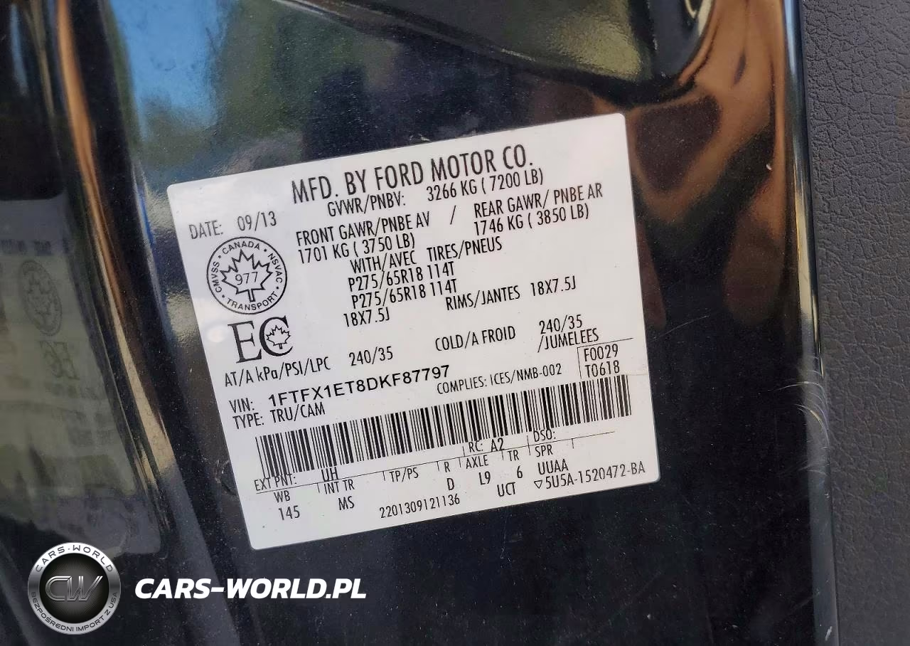 2013 Ford F150 Super Cab VIN:1FTFX1ET8DKF87797 - 12