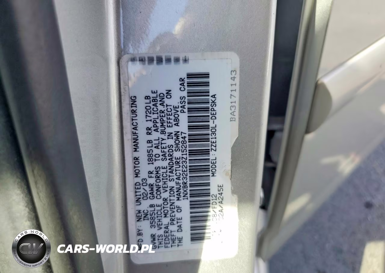 2003 Toyota Corolla S VIN:1NXBR32E23Z152847 - 12