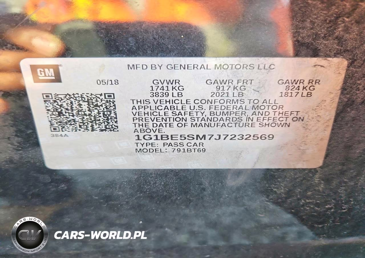 2018 Chevrolet Cruze Lt VIN:1G1BE5SM7J7232569 - 13