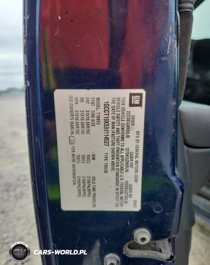 2003 Chevrolet S Truck S10 VIN:1GCCT19X538114527 - 12