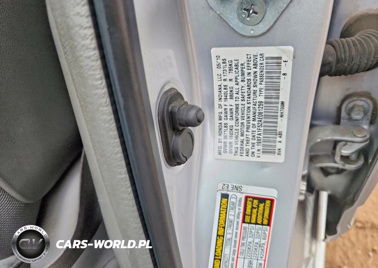 2010 Honda Civic Lx VIN:19XFA1F52AE061259 - 12