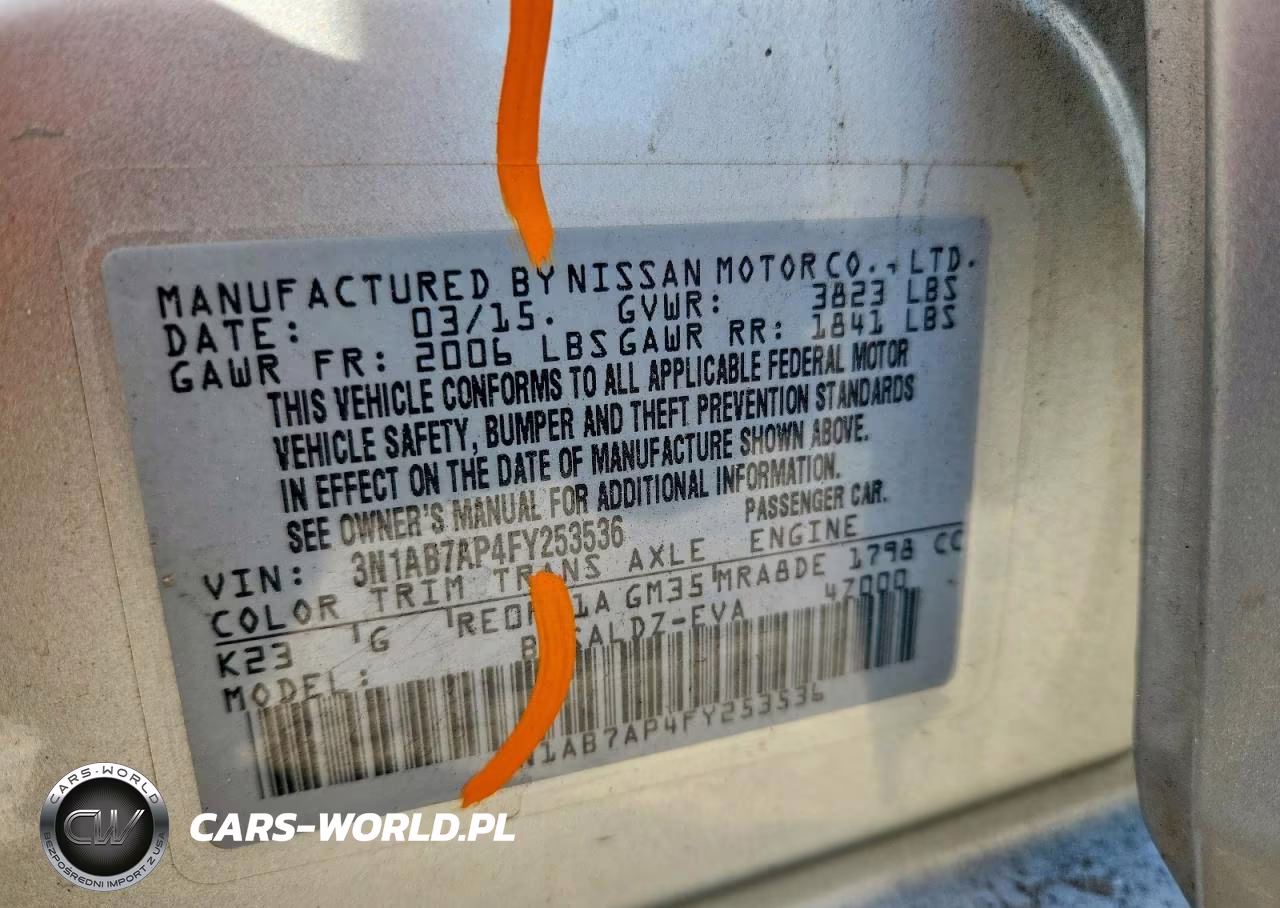 2015 Nissan Sentra Sv VIN:3N1AB7AP4FY253536 - 12