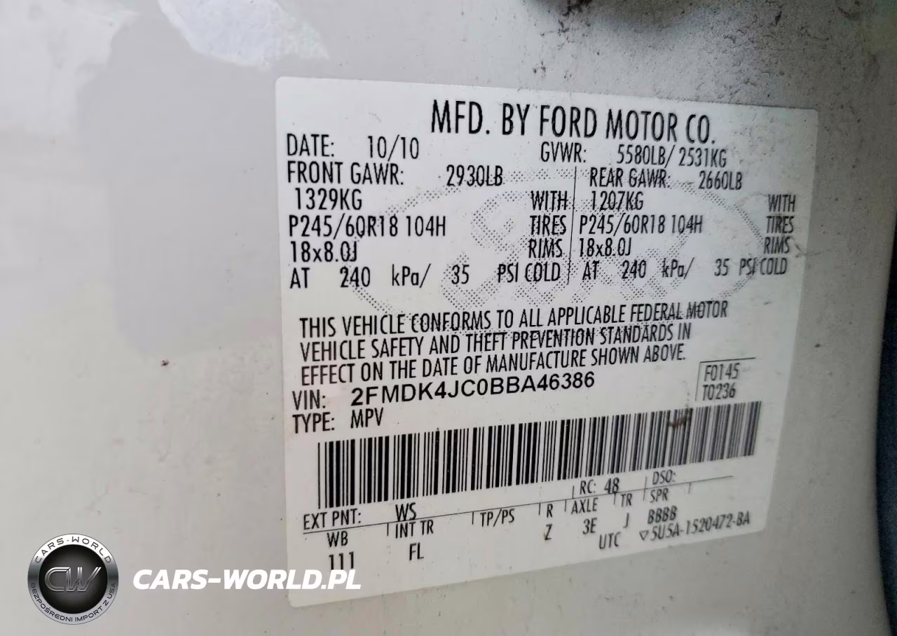 2011 Ford Edge Sel VIN:2FMDK4JC0BBA46386 - 13