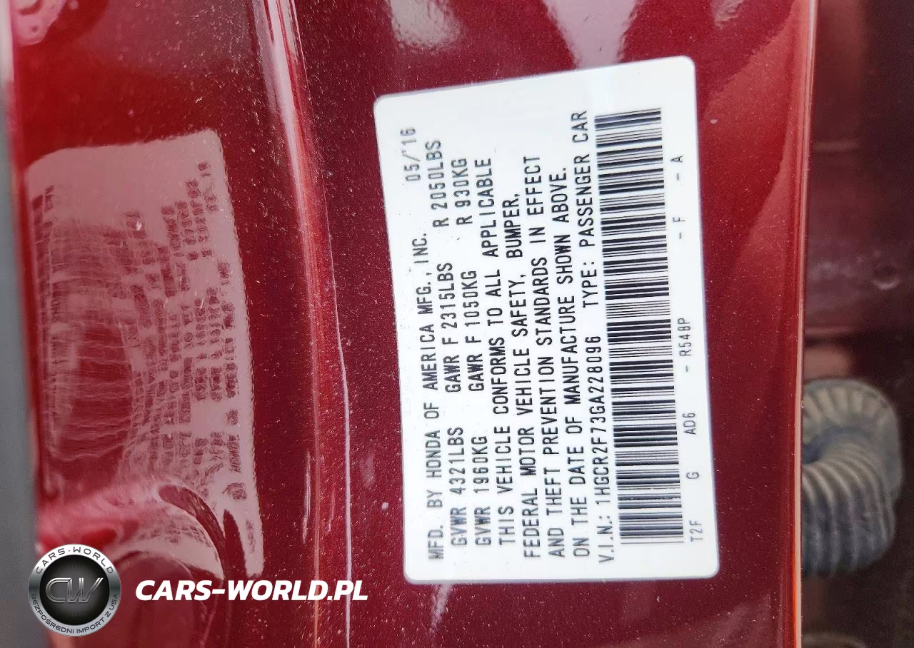 2016 Honda Accord Ex VIN:1HGCR2F73GA228096 - 12
