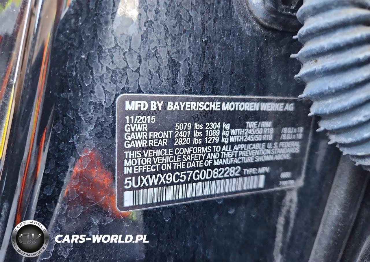 2016 BMW X3 xDrive28I VIN:5UXWX9C57G0D82282 - 12