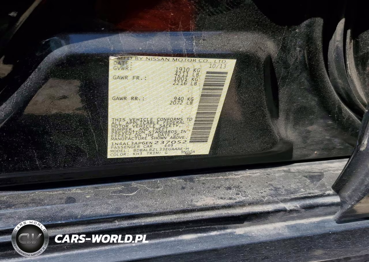 2014 Nissan Altima 2.5 S VIN:1N4AL3AP6EN237052 - 12