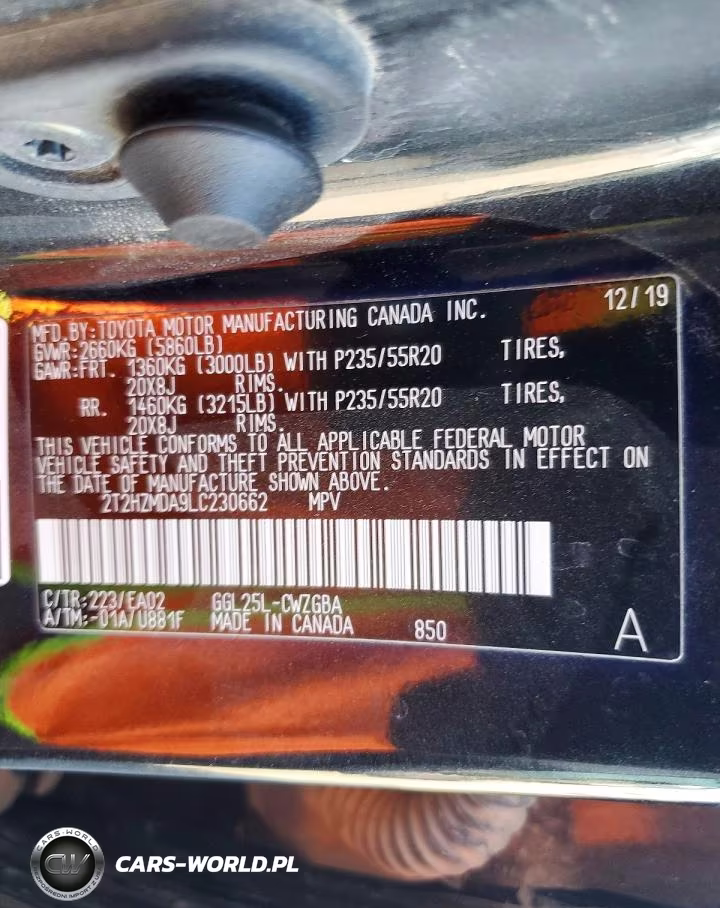 2020 Lexus Rx 350 VIN:2T2HZMDA9LC230662 - 12