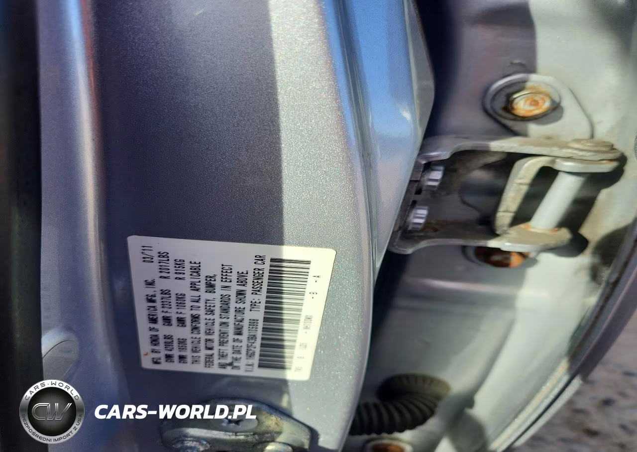 2011 Honda Accord Lxp VIN:1HGCP2F43BA105998 - 12