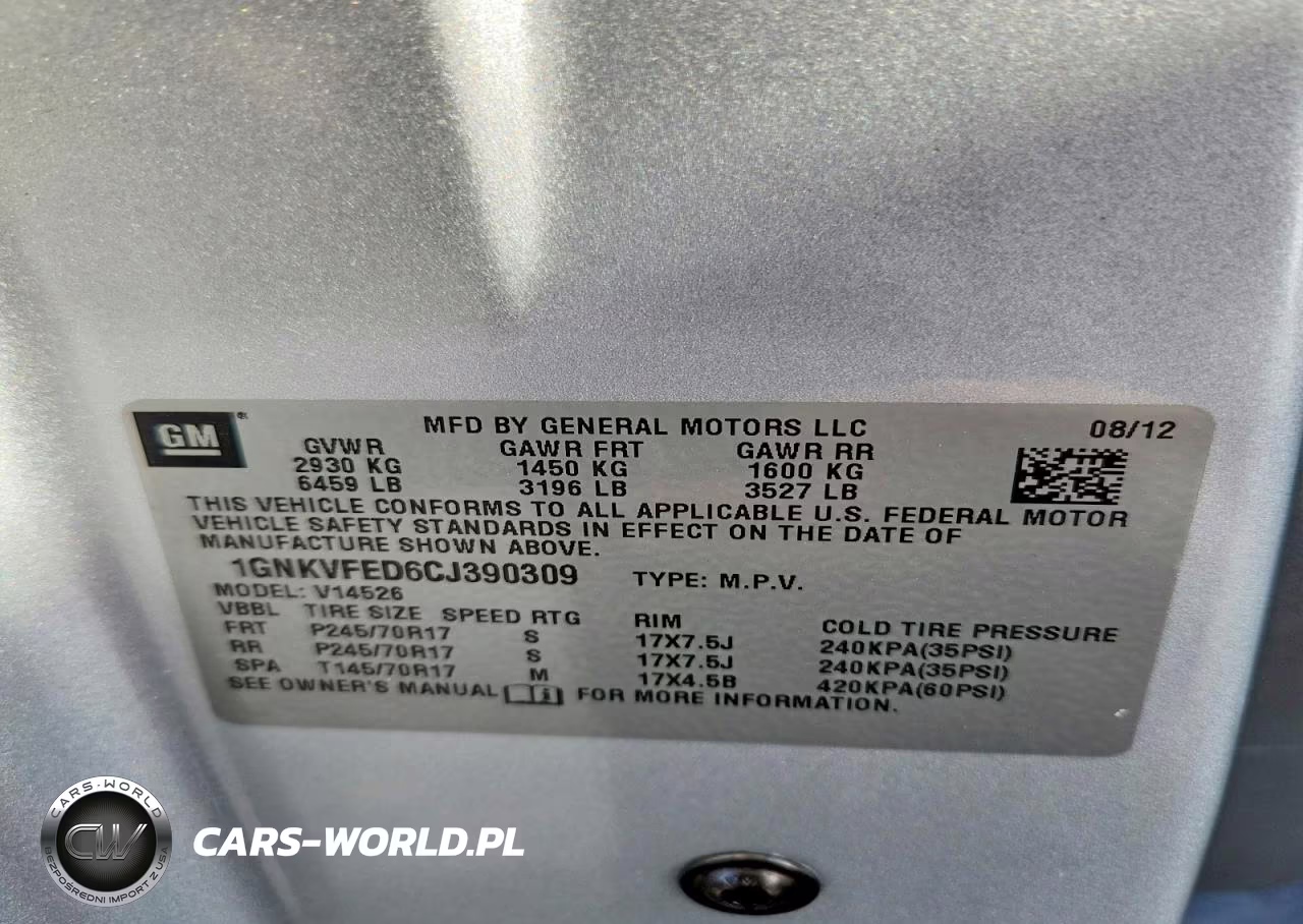 2012 Chevrolet Traverse Ls VIN:1GNKVFED6CJ390309 - 13