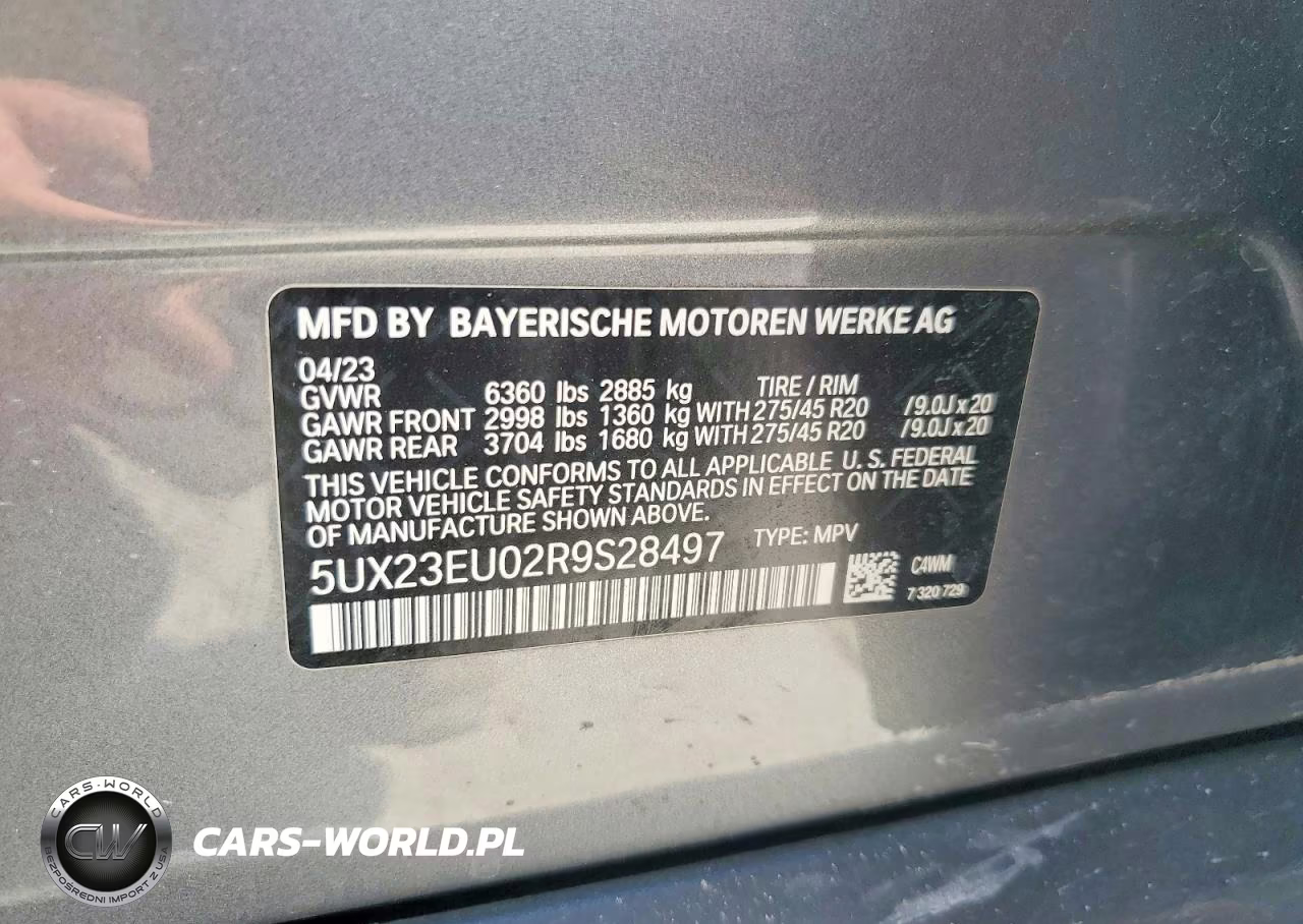 2024 BMW X5 xDrive40I VIN:5UX23EU02R9S28497 - 12