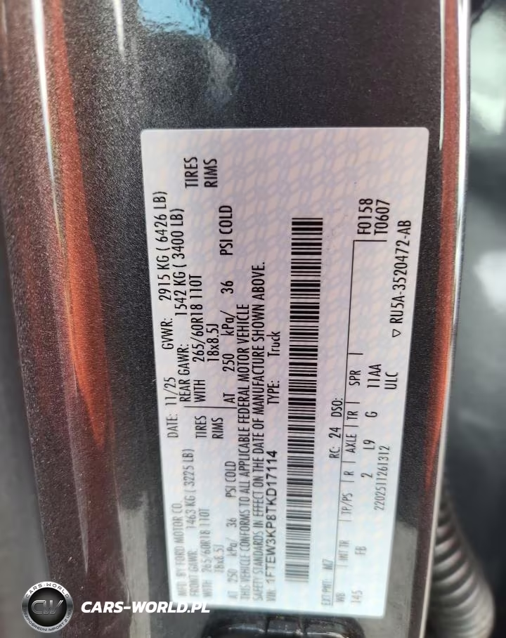 2026 Ford F150 Xlt VIN:1FTEW3KP8TKD17114 - 12