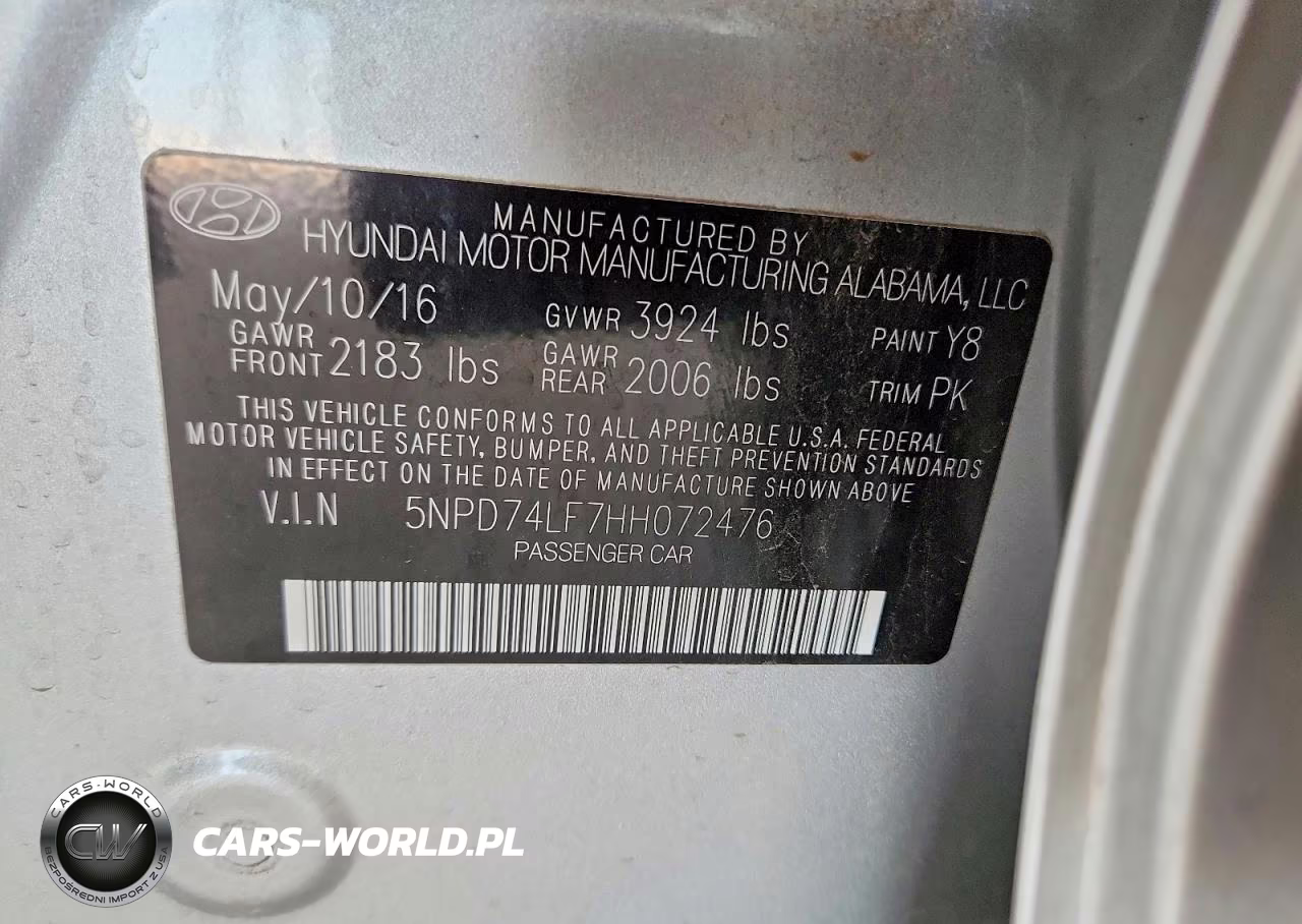 2017 Hyundai Elantra Se VIN:5NPD74LF7HH072476 - 13
