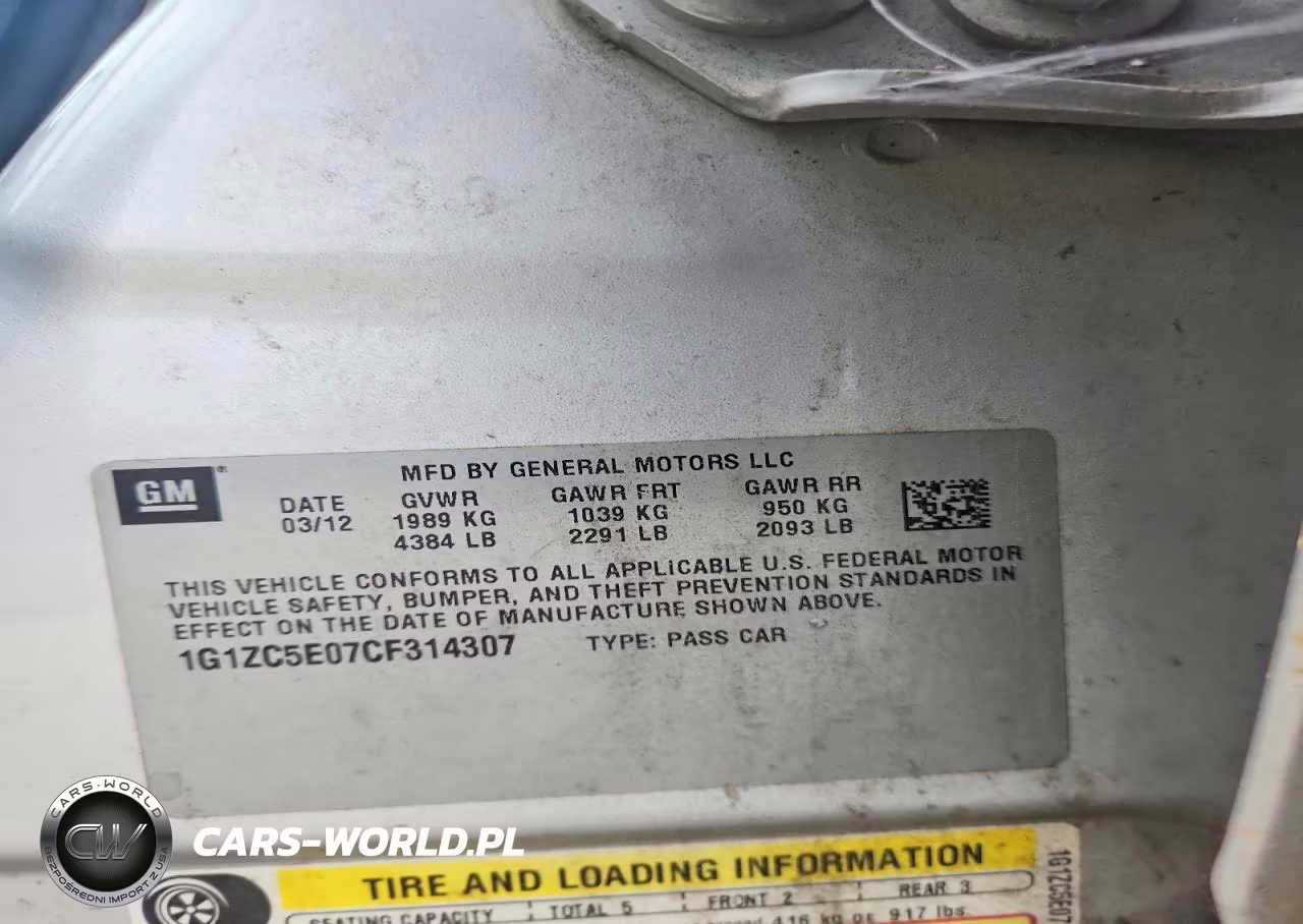 2012 Chevrolet Malibu 1Lt VIN:1G1ZC5E07CF314307 - 12