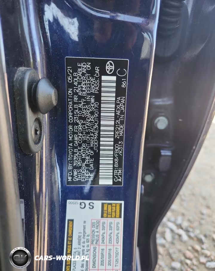 2021 Toyota Corolla Le VIN:JTDEPMAE3MJ190170 - 12