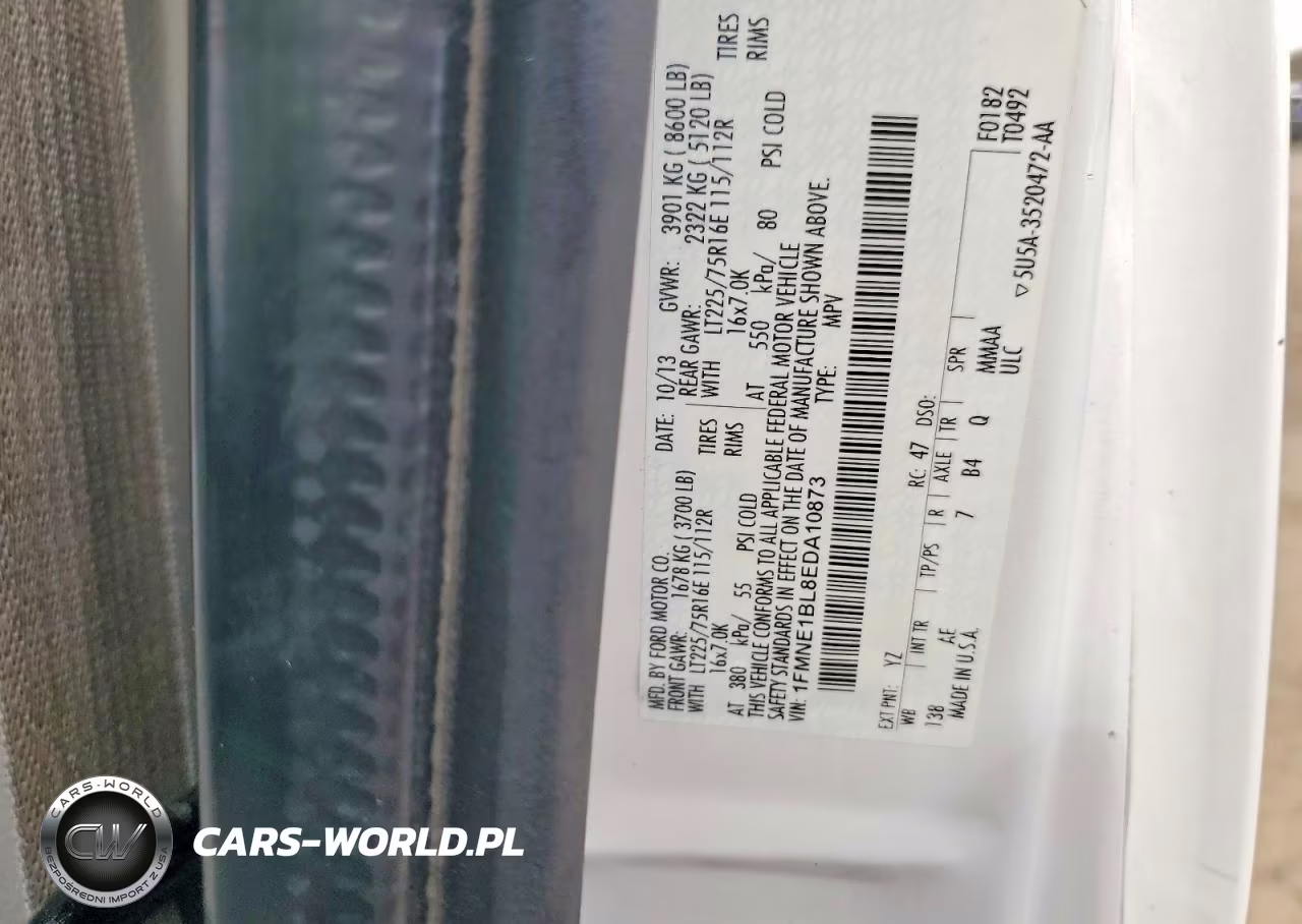 2014 Ford E150 Van VIN:1FMNE1BL8EDA10873 - 13