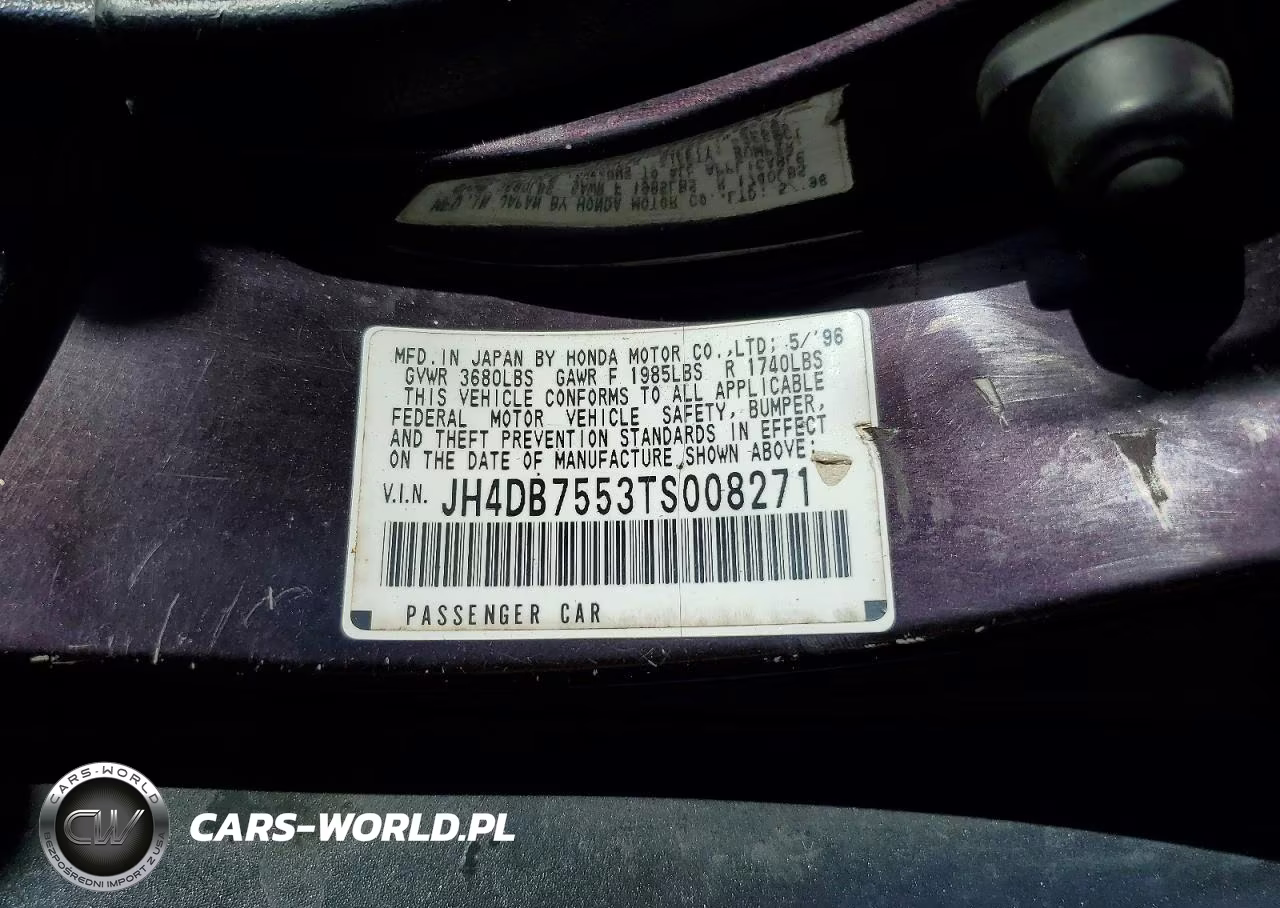 1996 Acura Integra Ls VIN:JH4DB7553TS008271 - 12