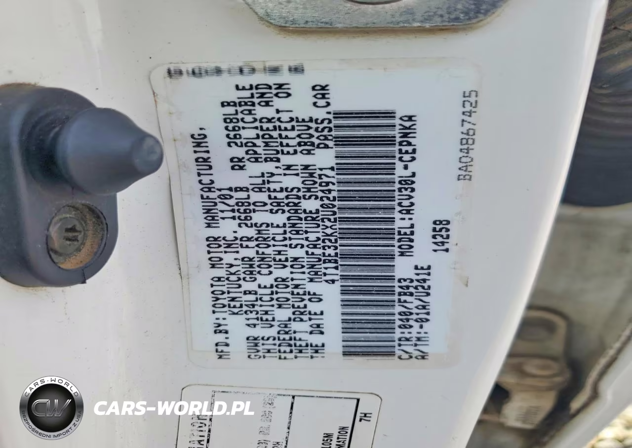 2002 Toyota Camry Le VIN:4T1BE32KX2U024971 - 13