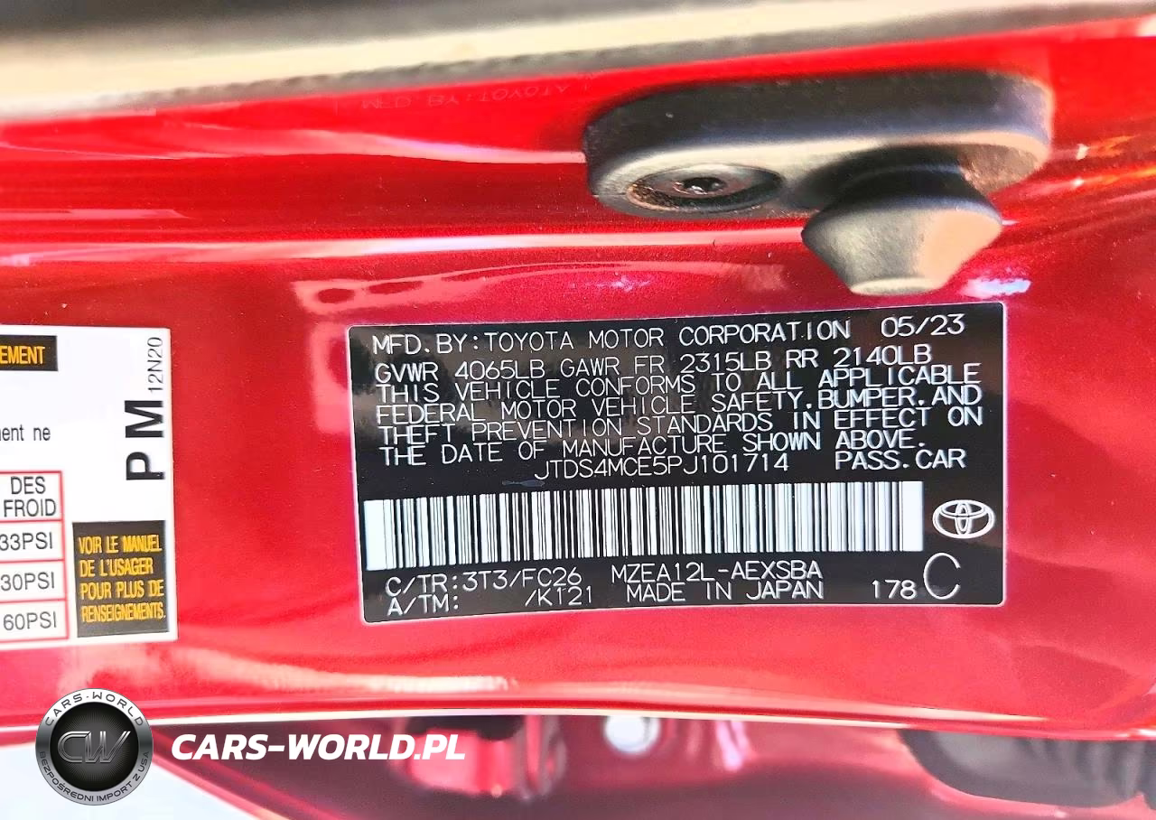 2023 Toyota Corolla Se VIN:JTDS4MCE5PJ101714 - 12