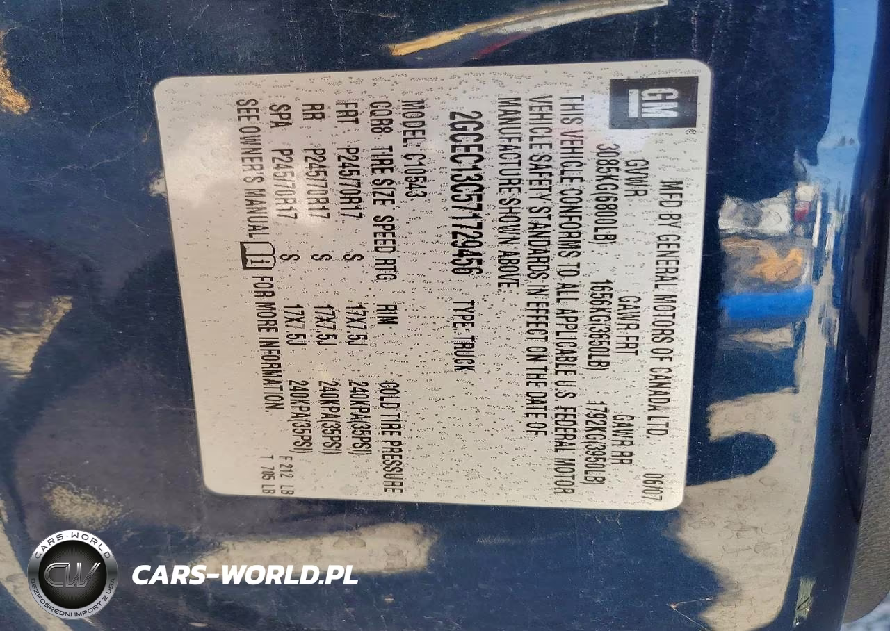 2007 Chevrolet Silverado Ls VIN:2GCEC13C571729456 - 13