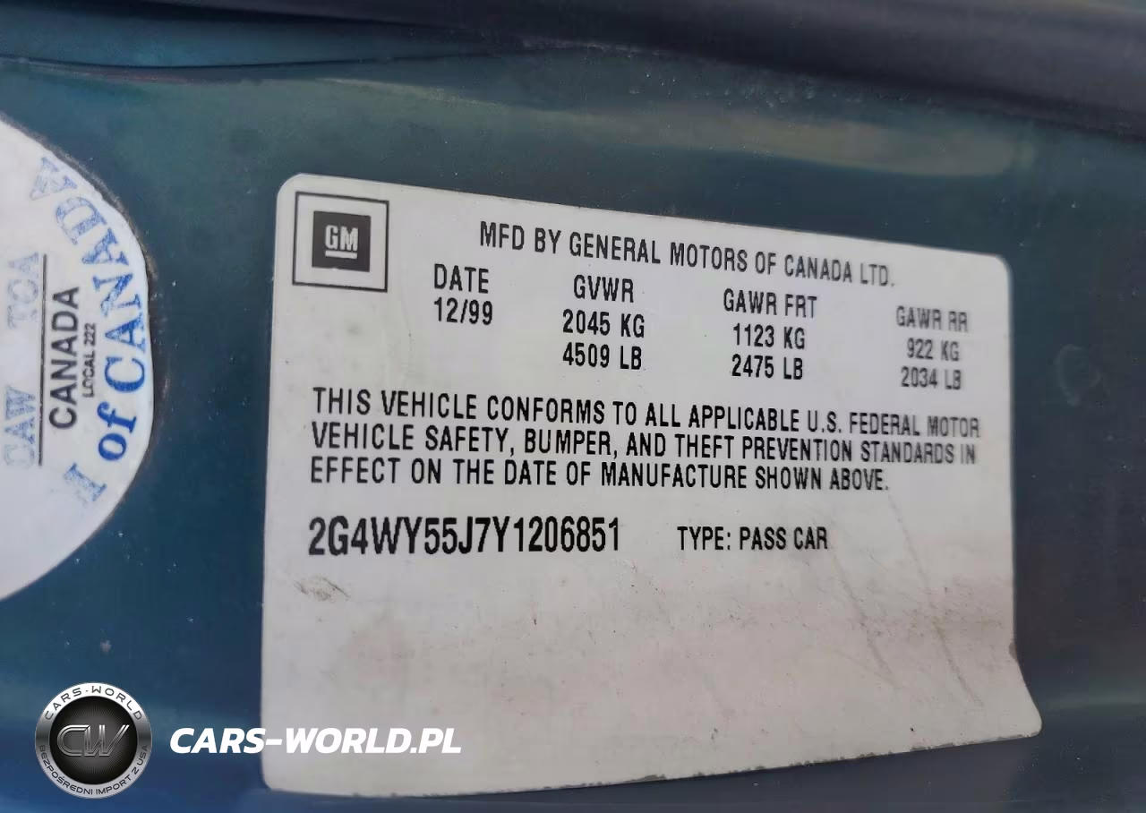 2000 Buick Century Limited VIN:2G4WY55J7Y1206851 - 12
