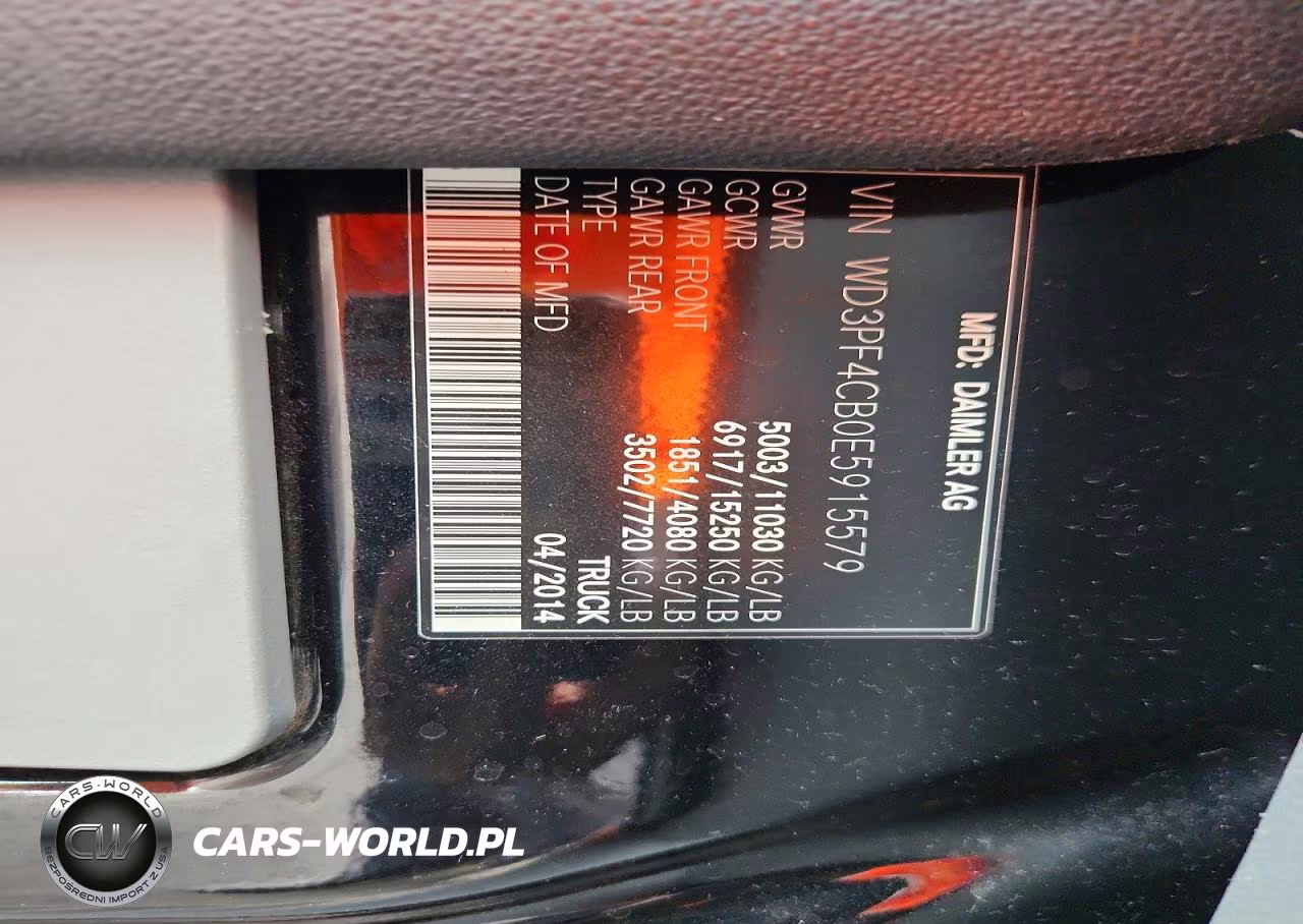 2014 Mercedes-Benz Sprinter 3500 VIN:WD3PF4CB0E5915579 - 13