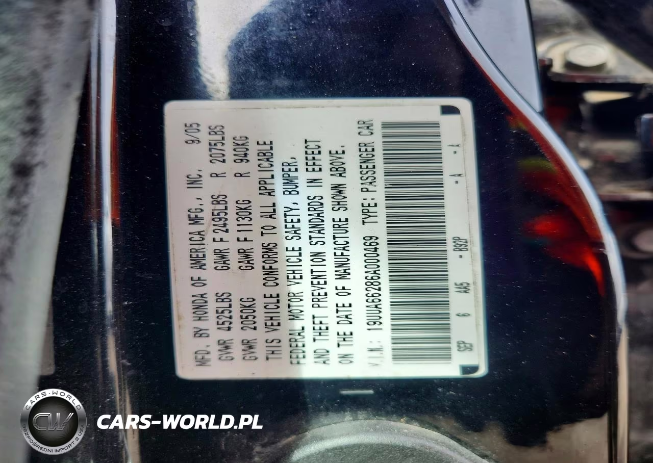 2006 Acura 3.2Tl VIN:19UUA66286A000469 - 12