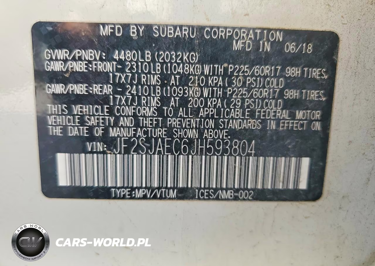 2018 Subaru Forester 2.5I Premium VIN:JF2SJAEC6JH593804 - 14