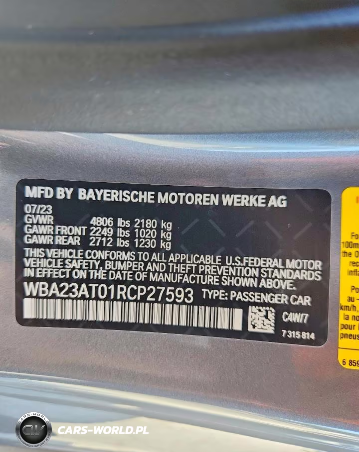 2024 BMW 430I VIN:WBA23AT01RCP27593 - 12