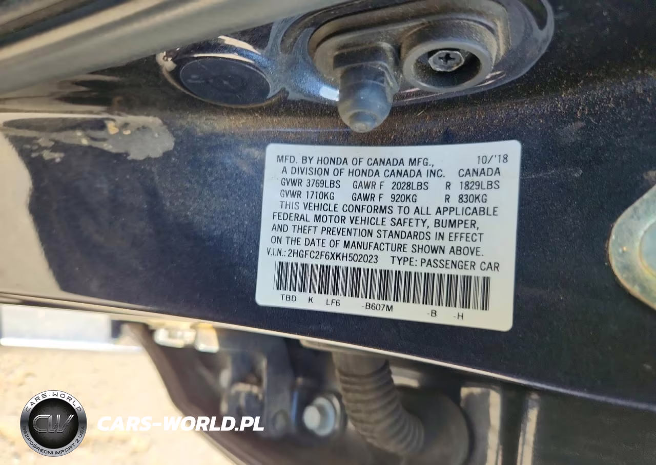 2019 Honda Civic Lx VIN:2HGFC2F6XKH502023 - 12