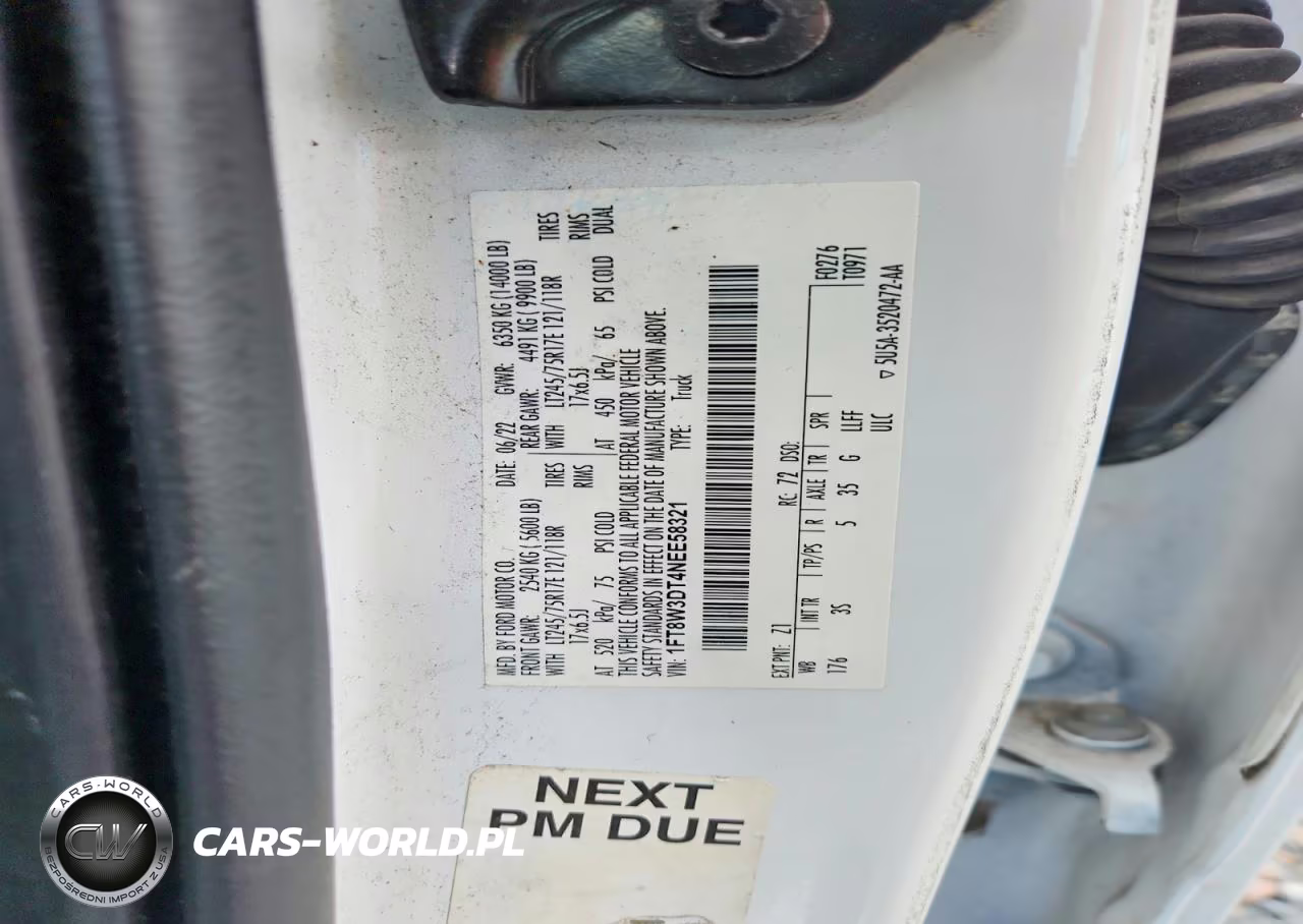 2022 Ford F350 Super Duty VIN:1FT8W3DT4NEE58321 - 14