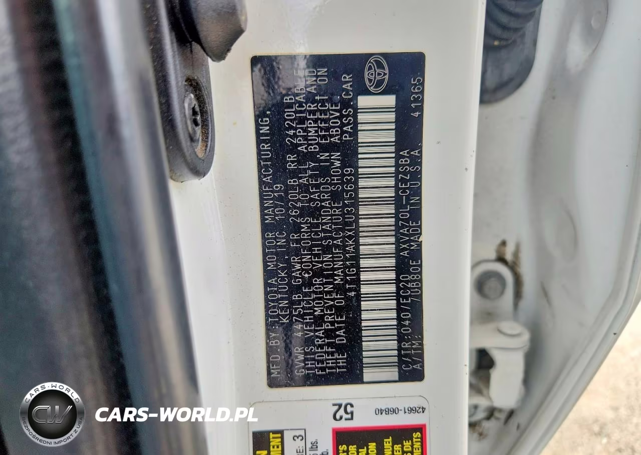 2020 Toyota Camry Se Nightshade VIN:4T1G11AKXLU315639 - 12