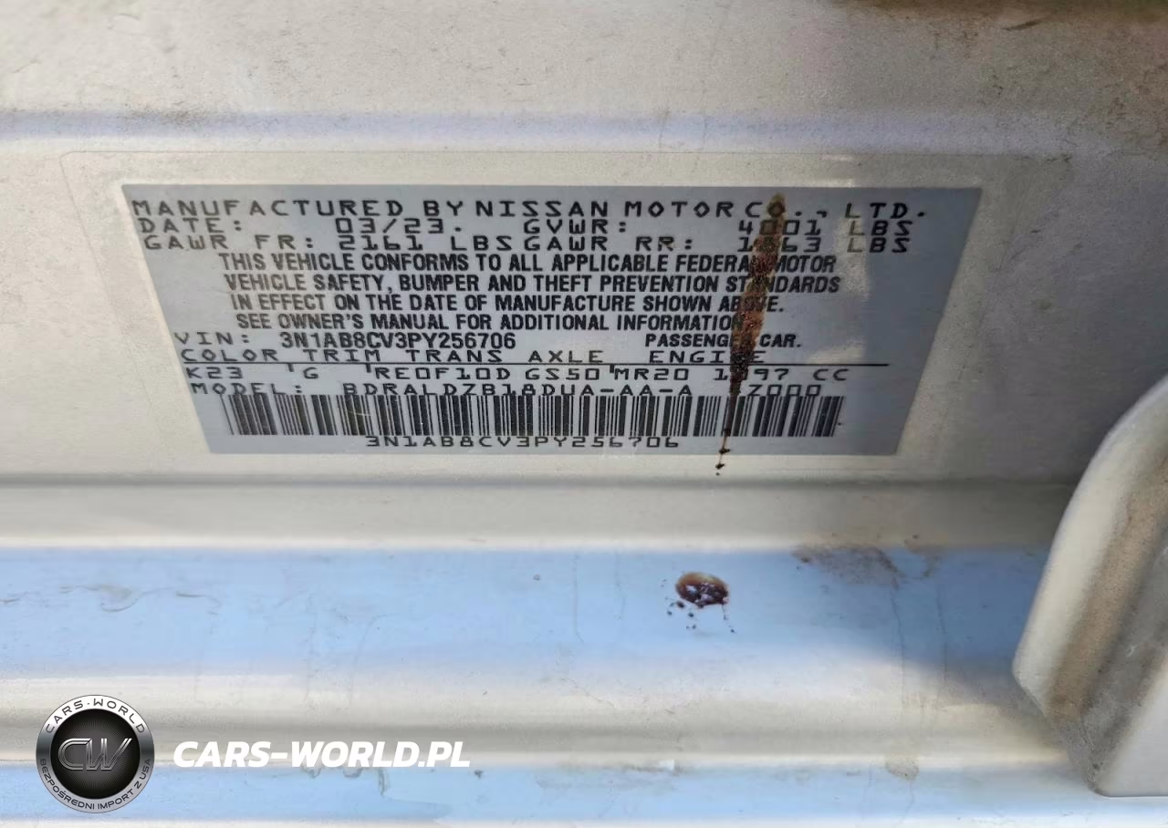 2023 Nissan Sentra Sv VIN:3N1AB8CV3PY256706 - 12