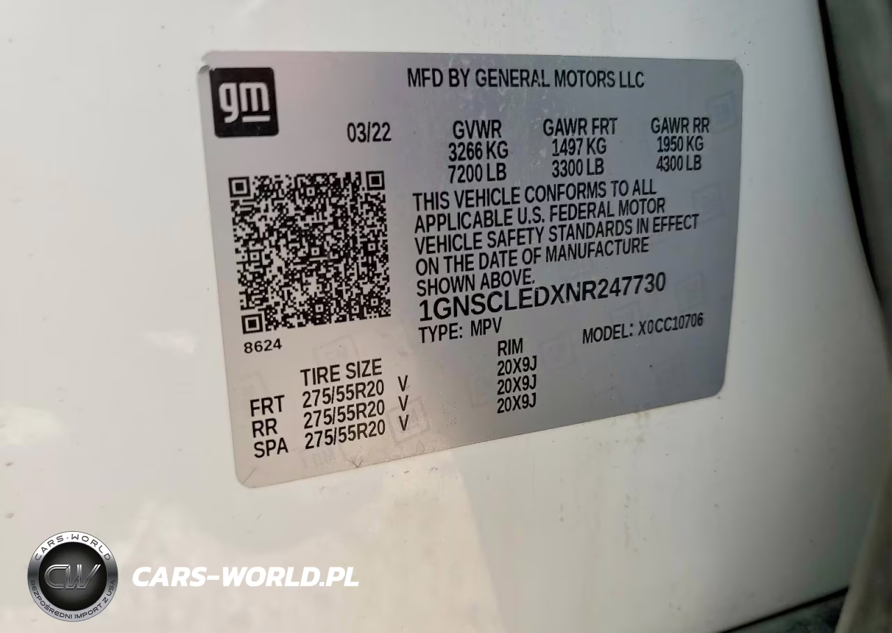2022 Chevrolet Tahoe C1500 VIN:1GNSCLEDXNR247730 - 13