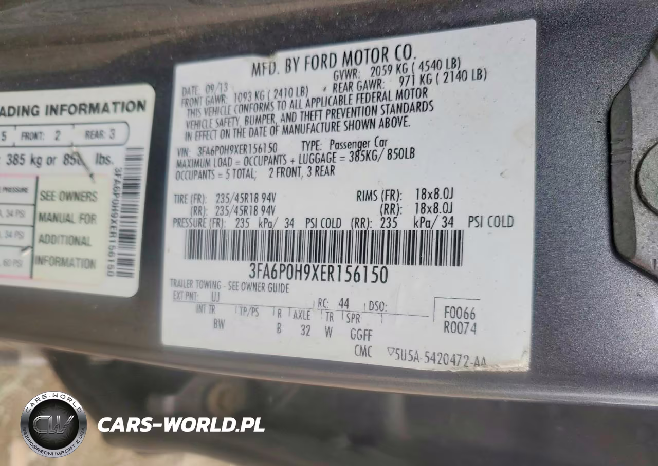 2014 Ford Fusion Se VIN:3FA6P0H9XER156150 - 12