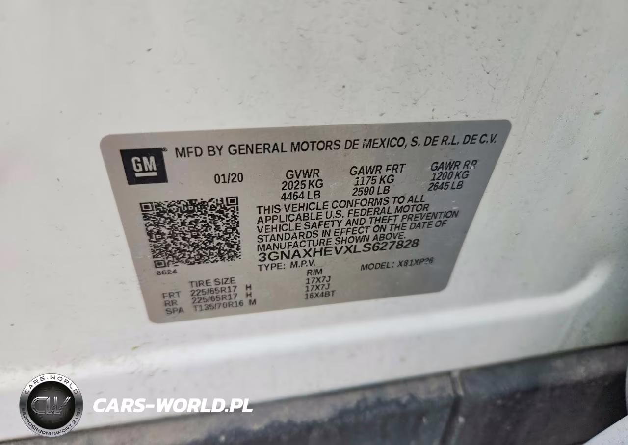 2020 Chevrolet Equinox Ls VIN:3GNAXHEVXLS627828 - 14